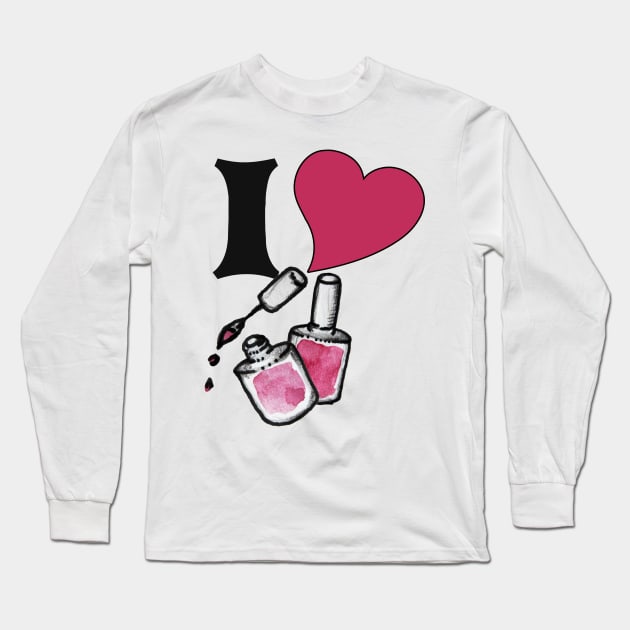 I love nail polish Long Sleeve T-Shirt by bubbsnugg